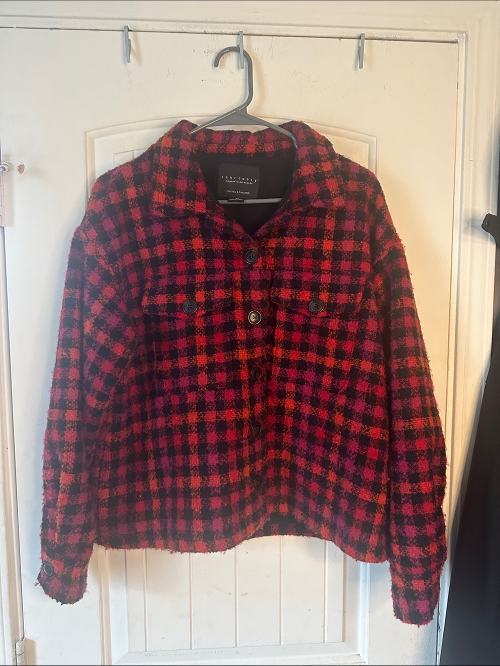 Sanctuary Red Buffalo Plaid Shacket- Medium